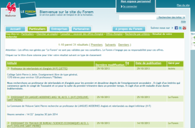 Recherche emplois belgique Moteur de recherche d'emplois en Belgique, toutes les offres d'emploi regroupées pour trouver votre prochain emploi, stage ou mission en Belgique.